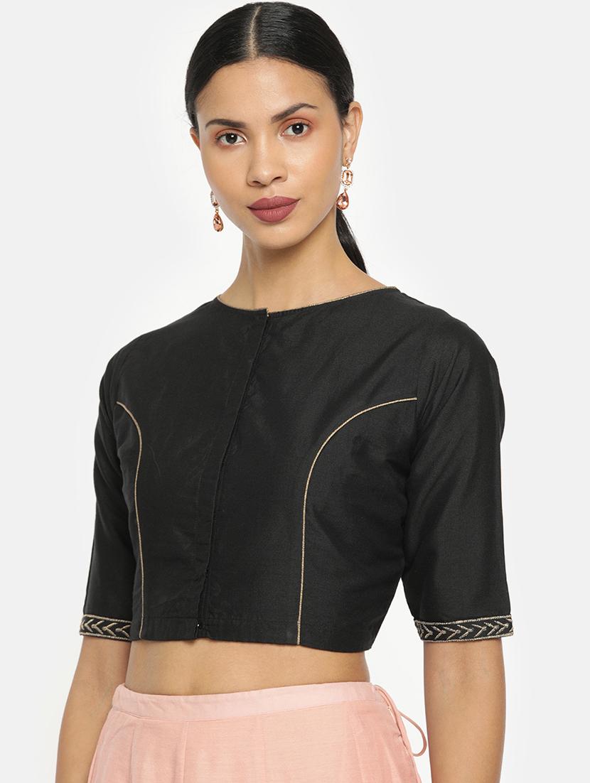 plain back embroidered blouse - 17462196 - Zoom Image - 2