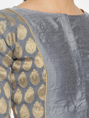 self design brocade blouse - 17462202 - Standard Image - 4