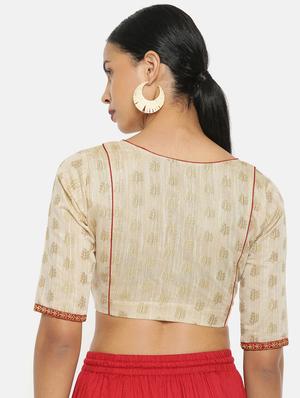 off-white brocade blouse - 17462203 - Standard Image - 3