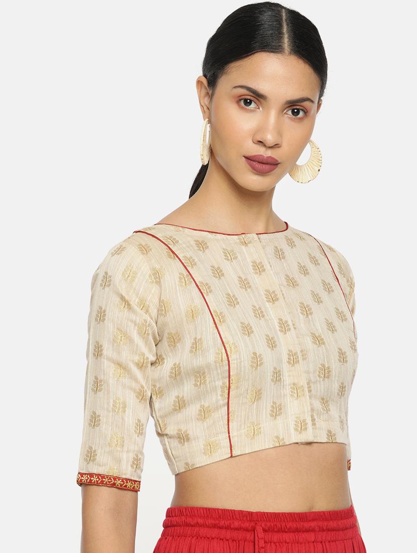 off-white brocade blouse - 17462203 - Zoom Image - 2