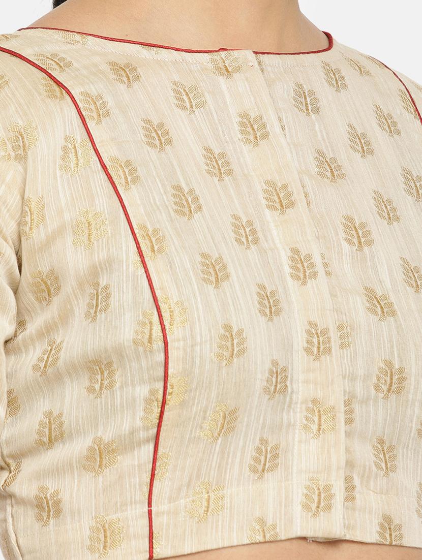 off-white brocade blouse - 17462203 - Zoom Image - 4