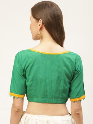 solid piping detailed blouse - 17462209 - Standard Image - 3