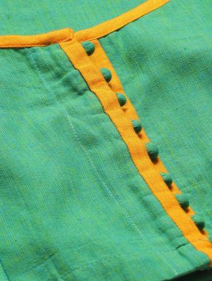solid piping detailed blouse - 17462209 - Standard Image - 5