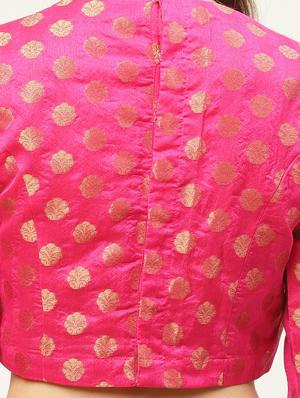 self design jacquard blouse - 17462210 - Standard Image - 4