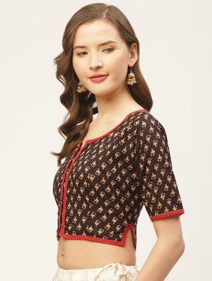 block printed blouse - 17462213 - Standard Image - 2