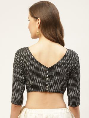check printed blouse - 17462216 - Standard Image - 3