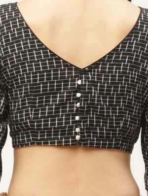 check printed blouse - 17462216 - Standard Image - 5