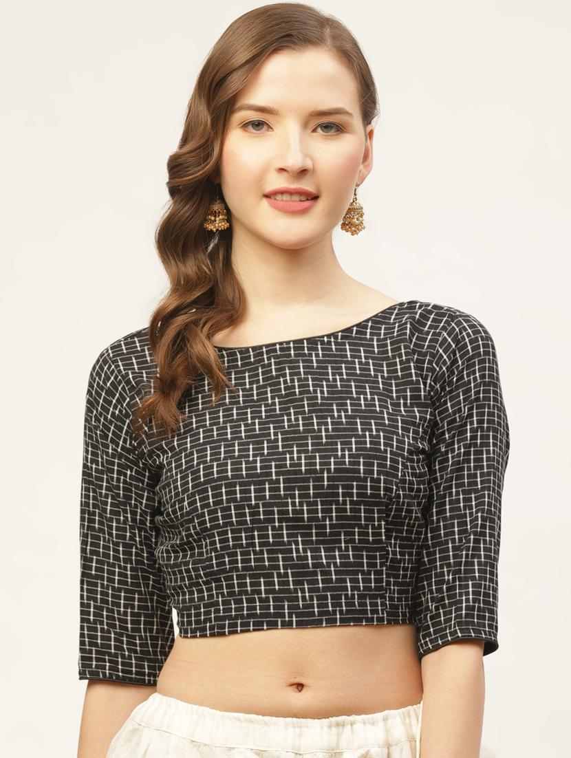 check printed blouse - 17462216 - Zoom Image - 1