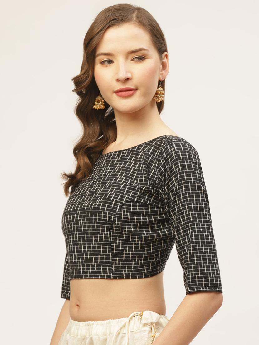 check printed blouse - 17462216 - Zoom Image - 2