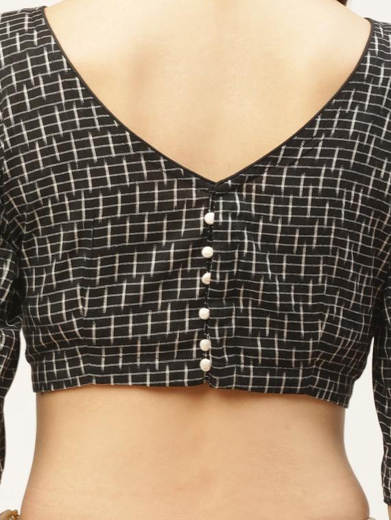 check printed blouse - 17462216 - Zoom Image - 5