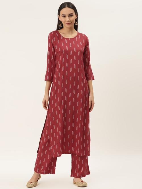 printed kurta palazzo set - 17462220 - Standard Image - 1