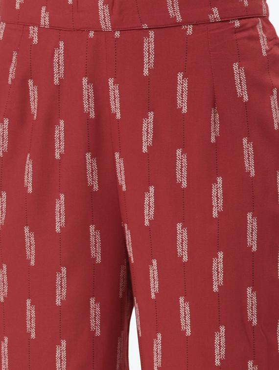 printed kurta palazzo set - 17462220 - Zoom Image - 5