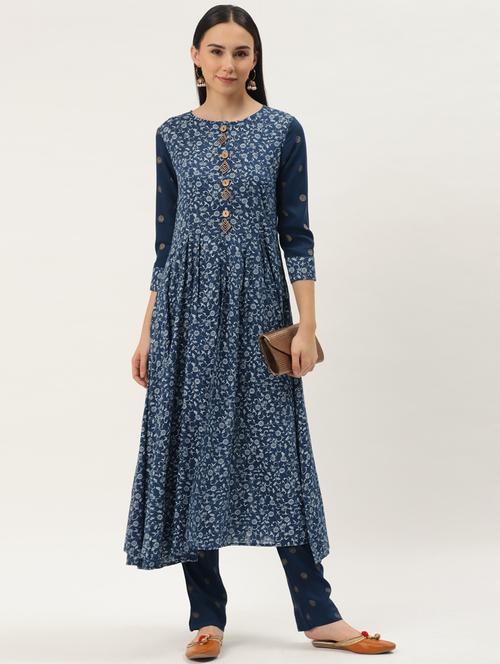 floral kurta pant set - 17462224 - Standard Image - 1