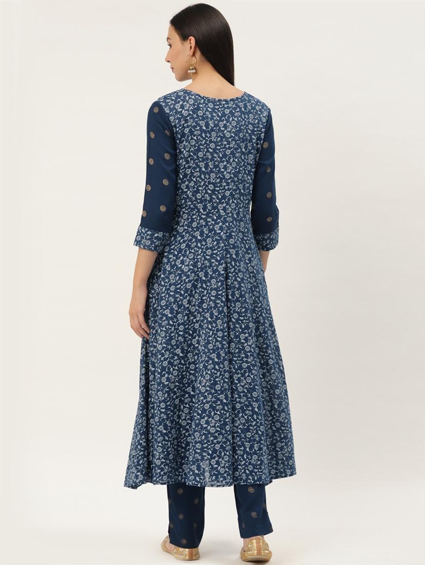 floral kurta pant set - 17462224 - Zoom Image - 3