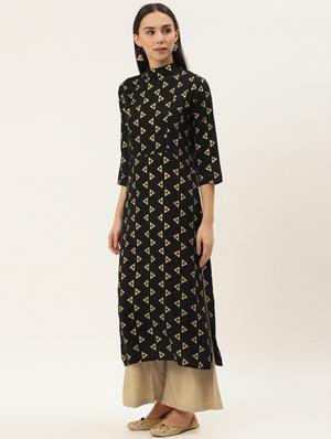 geometric print kurta palazzo set - 17462229 - Standard Image - 2