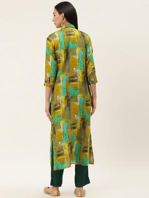 abstract print kurta pant set - 17462231 - Standard Image - 3