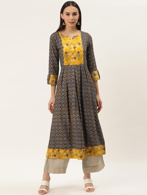 printed anarkali kurta - 17462233 - Standard Image - 1