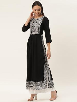 color block a-line kurta - 17462236 - Standard Image - 2