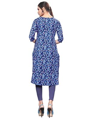 floral straight kurta - 17462446 - Standard Image - 3