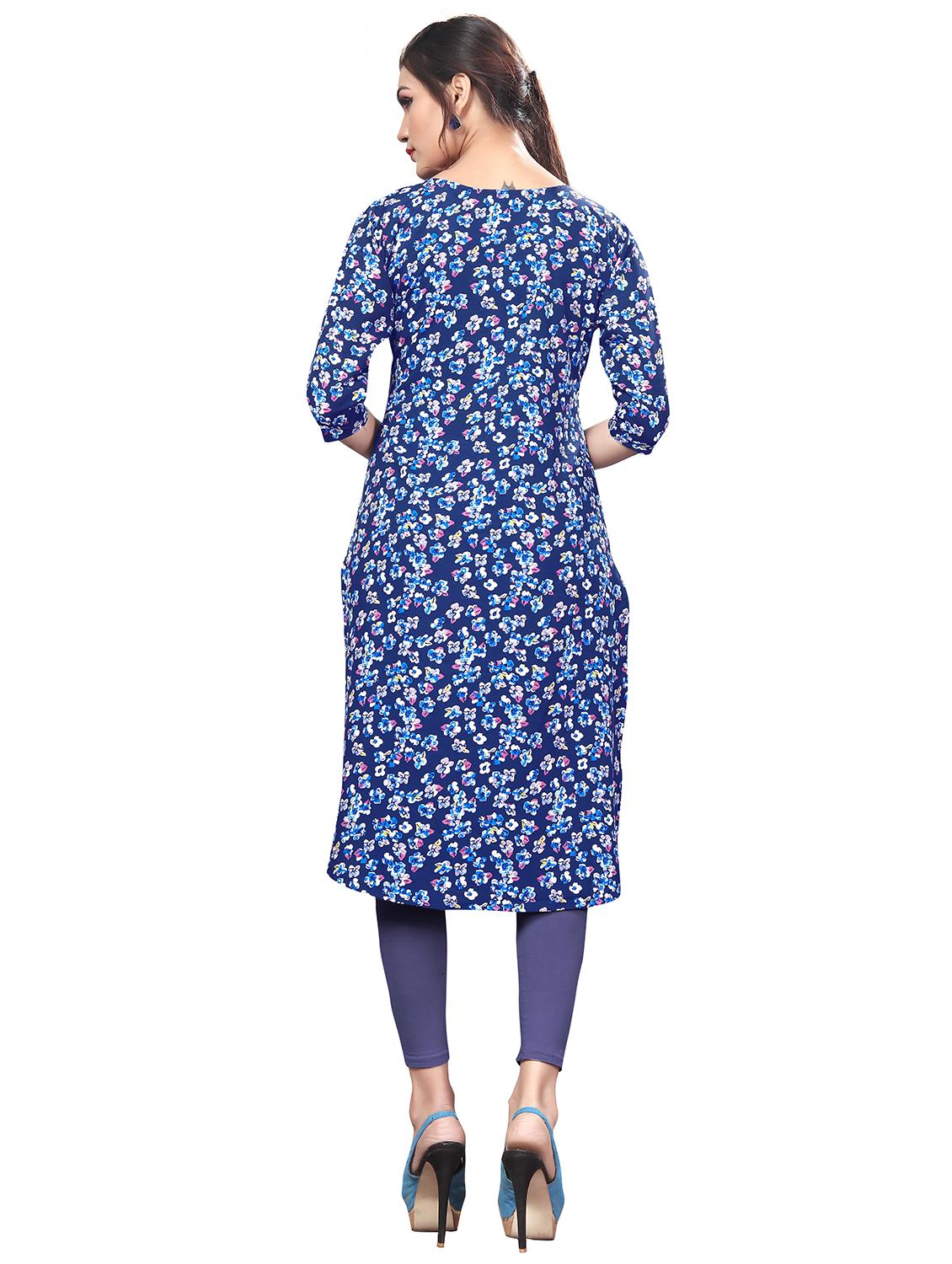 floral straight kurta - 17462446 - Zoom Image - 3