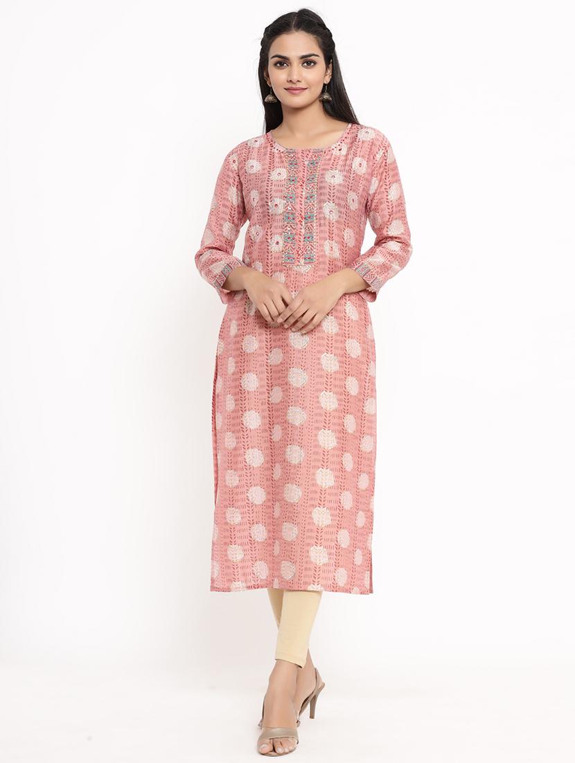 printed straight kurta - 17462521 - Zoom Image - 1