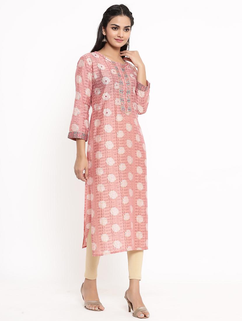 printed straight kurta - 17462521 - Zoom Image - 2