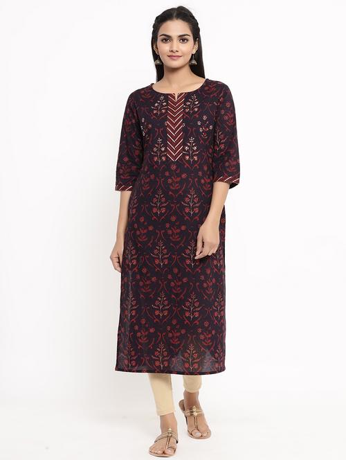 floral a-line kurta - 17462524 - Standard Image - 1