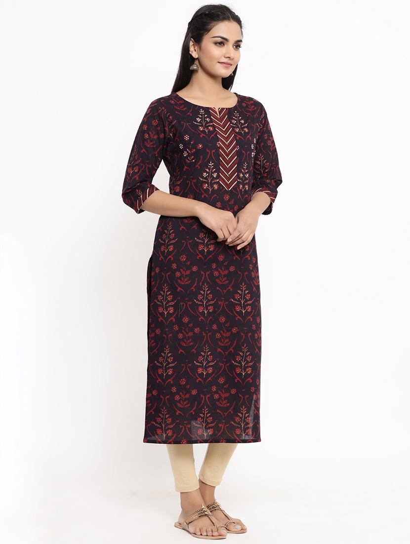floral a-line kurta - 17462524 - Zoom Image - 2