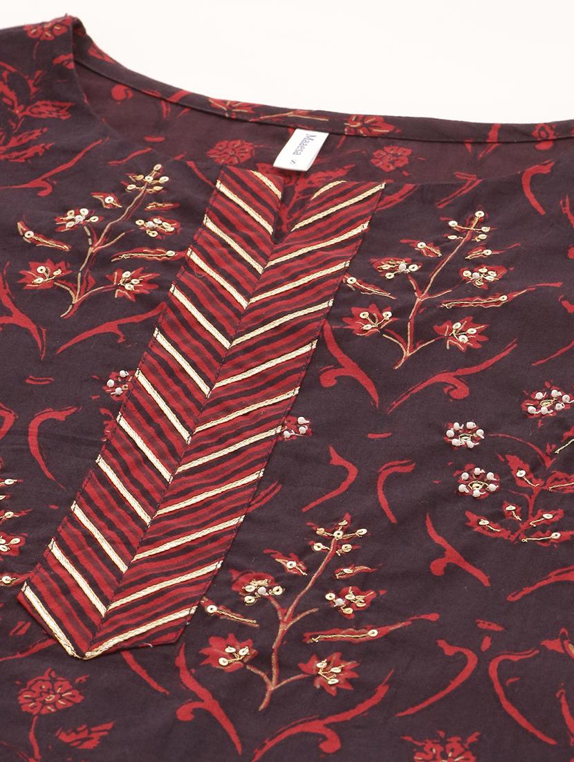 floral a-line kurta - 17462524 - Zoom Image - 5