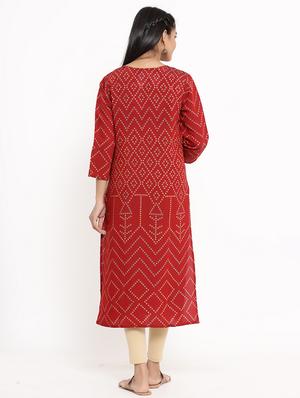 bandhani a-line kurta - 17462526 - Standard Image - 3