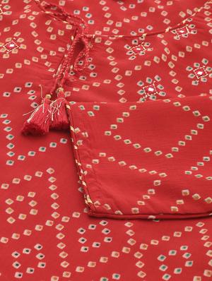 bandhani a-line kurta - 17462526 - Standard Image - 4