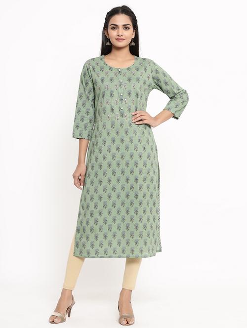 floral a-line kurta - 17462527 - Standard Image - 1