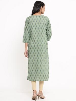 floral a-line kurta - 17462527 - Standard Image - 3