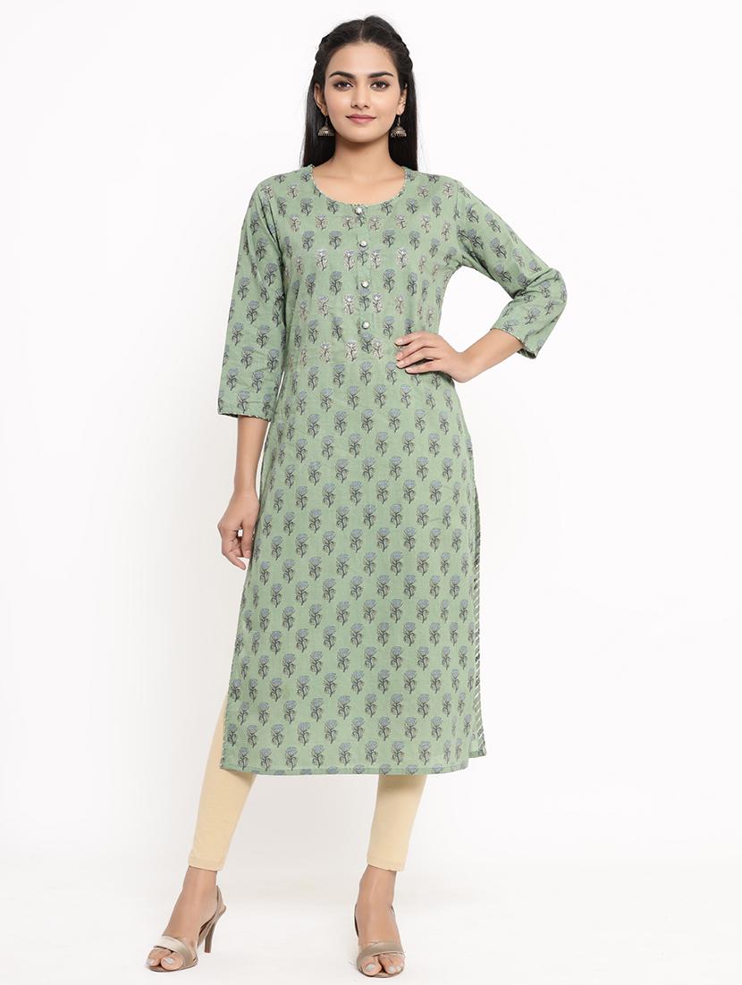 floral a-line kurta - 17462527 - Zoom Image - 1