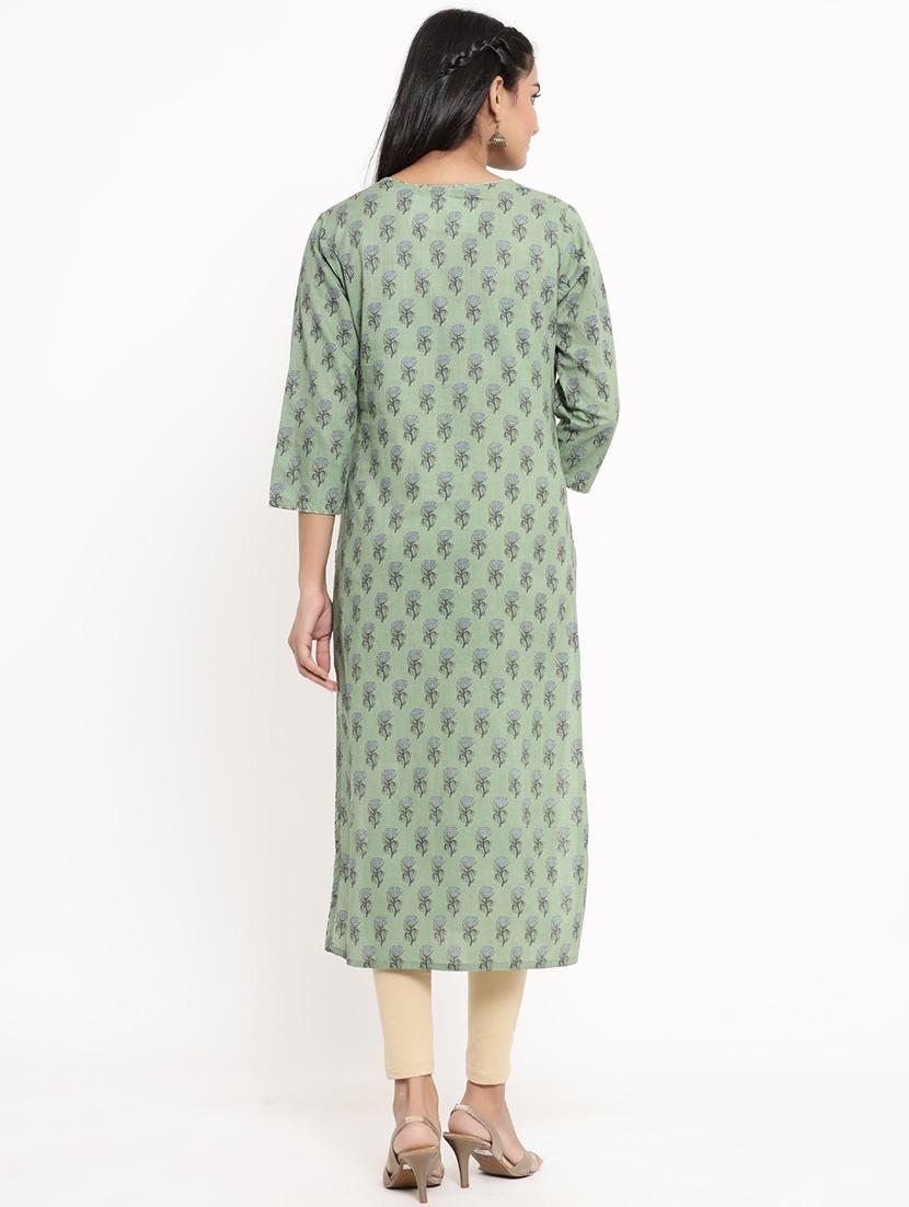 floral a-line kurta - 17462527 - Zoom Image - 3