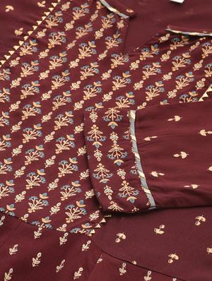 gold print anarkali kurta - 17462530 - Standard Image - 5
