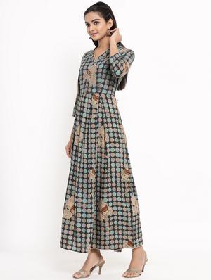 polka dots embellished anarkali kurta - 17462531 - Standard Image - 2