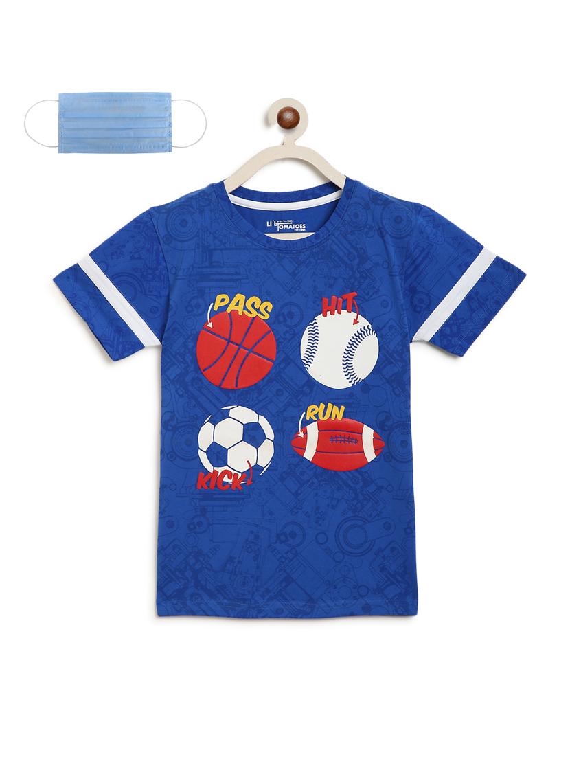 printed t-shirt with free mask - 17462535 - Zoom Image - 1
