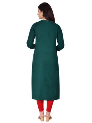 embroidered straight kurta - 17462586 - Standard Image - 3