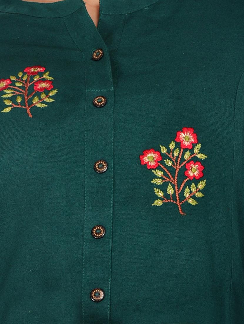 embroidered straight kurta - 17462586 - Zoom Image - 4