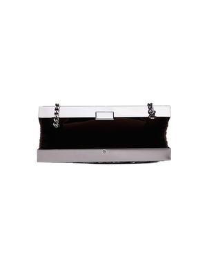 grey metal box clutch - 17462602 - Standard Image - 3