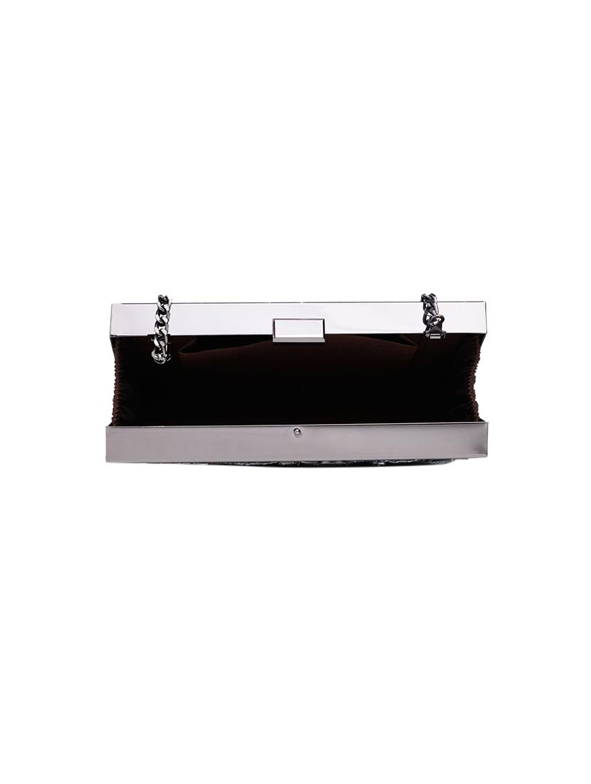 grey metal box clutch - 17462602 - Zoom Image - 3