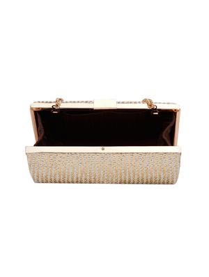 cream jute box clutch - 17462603 - Standard Image - 3