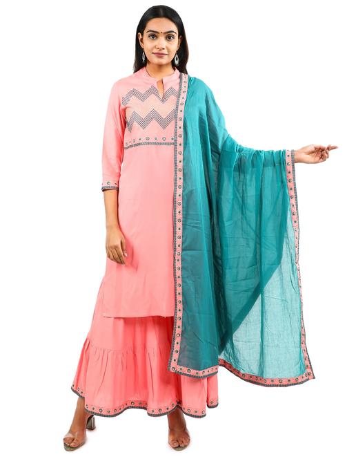 embroidered suit set - 17462644 - Standard Image - 1