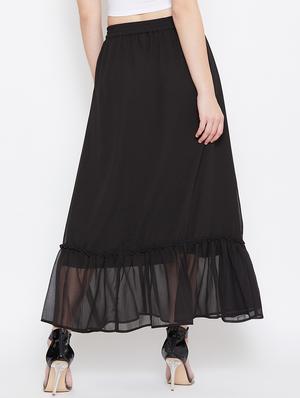 high rise frill hem a-line skirt - 17462648 - Standard Image - 3