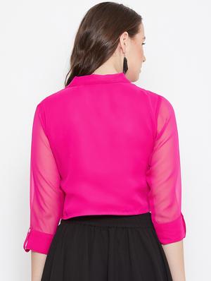 tie front embellished top - 17462649 - Standard Image - 3