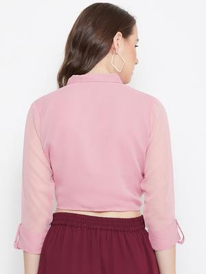 tie front embellished top - 17462650 - Standard Image - 3
