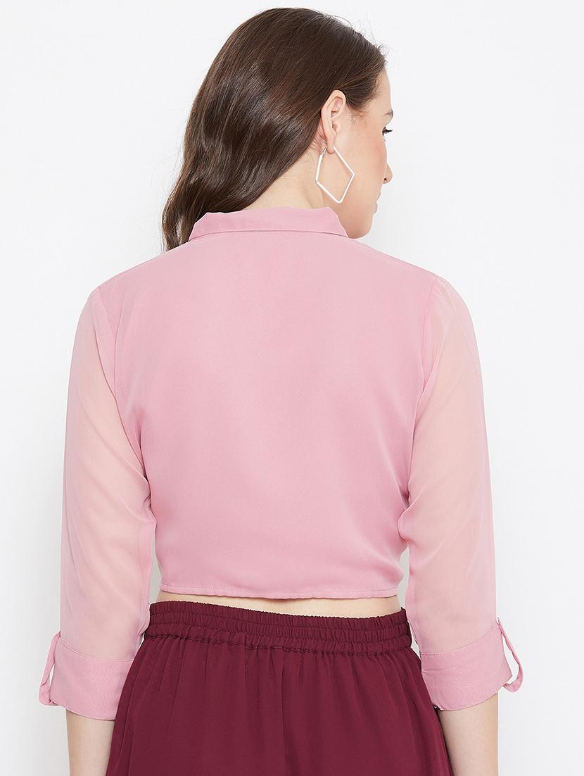 tie front embellished top - 17462650 - Zoom Image - 3
