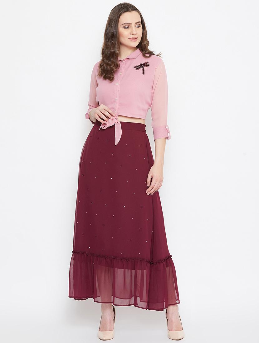 tie front embellished top - 17462650 - Zoom Image - 4