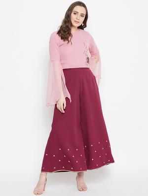 slit sleeved embellished top - 17462651 - Standard Image - 4